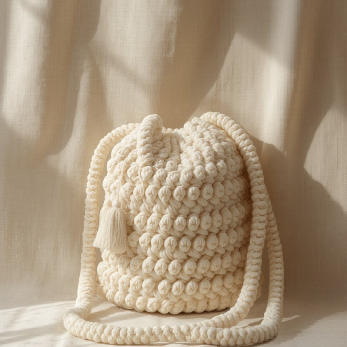 Bolsas de crochê em fio de algodão