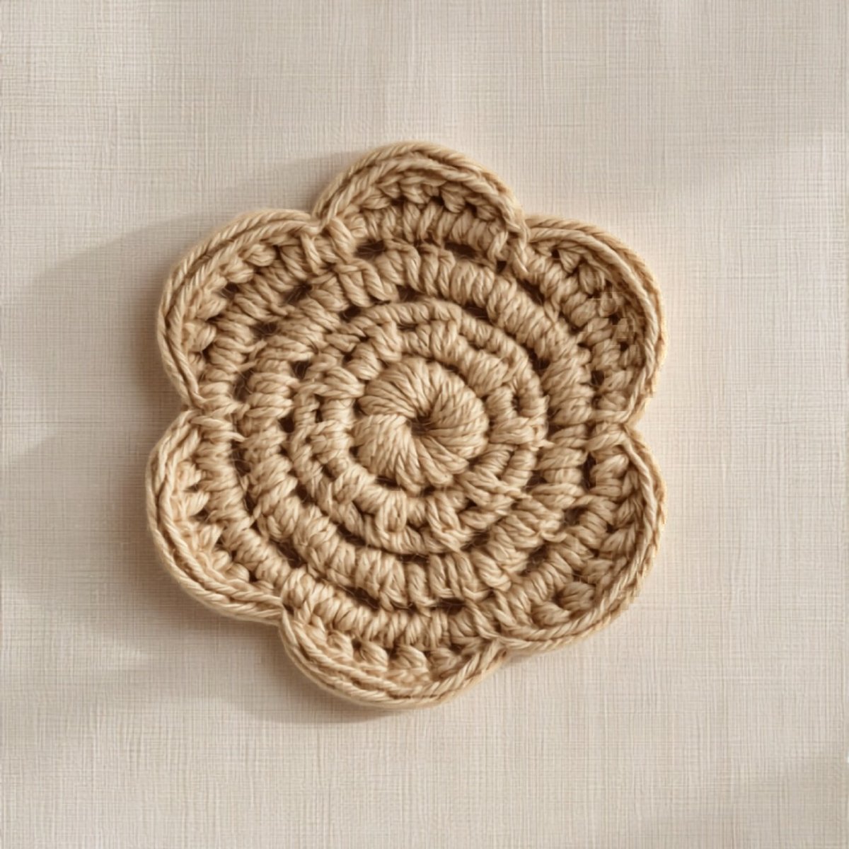Porta-copos de crochê em fio de algodão